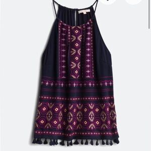 Embroidered tank top